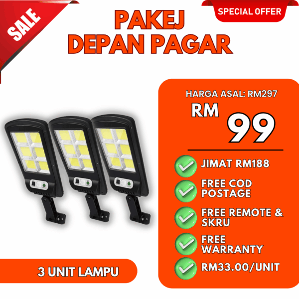 Lampu Solar - 3 Unit